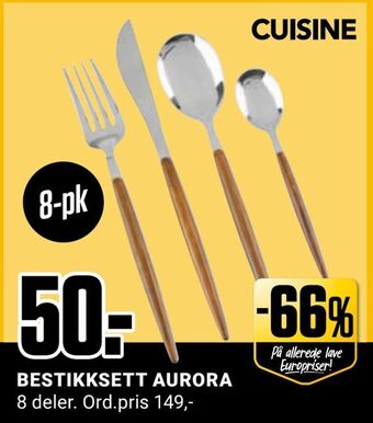 Europris Bestikksett aurora tilbud