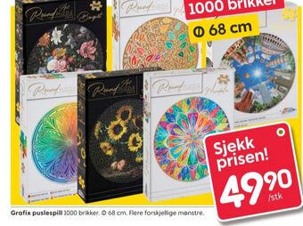 Rusta Grafix puslespill tilbud