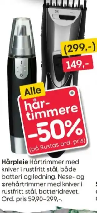 Rusta Ukjent hårtrimmer tilbud