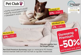 Rusta Pet club hundeseng tilbud