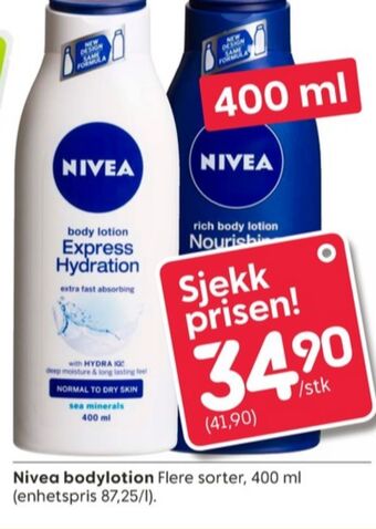 Rusta Nivea bodylotion tilbud