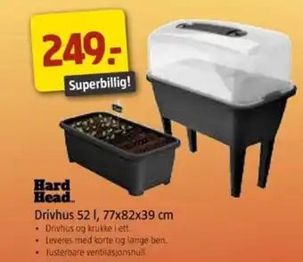 Jula HARD HEAD drivhus 52 I, 77x82x39 cm tilbud