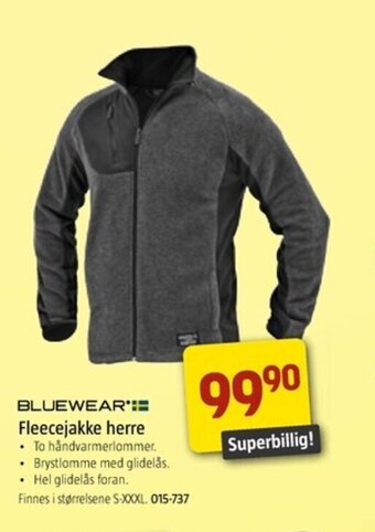 Jula BLUEWEAR fleecejakke herre tilbud