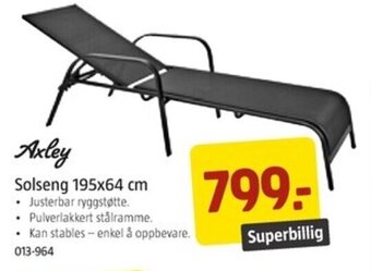 Jula AXLEY solseng 195x64 cm tilbud