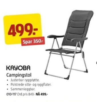 Jula KAYOBA campingstol tilbud