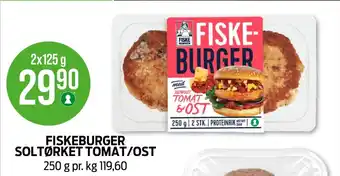 Kiwi Fiskeburger soltørket tomat/ost tilbud