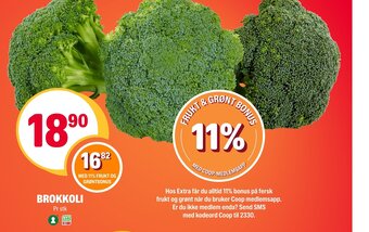 Coop Extra Brokkoli tilbud