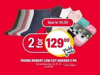 Coop Extra Pierre robert low cut sokker 5 pk tilbud