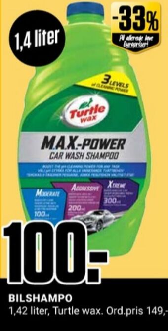 Europris Turtle bilshampo tilbud