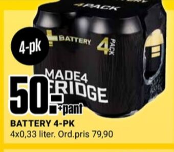 Europris Battery energidrikk tilbud