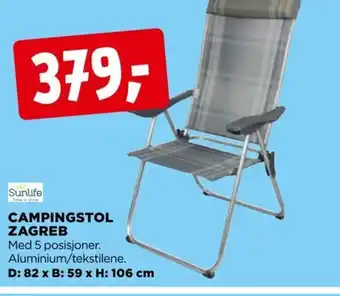 jem & fix Campingstol Zagreb tilbud
