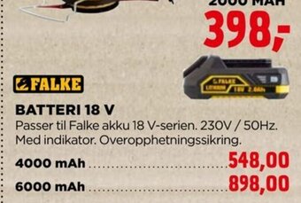 jem & fix Batteri 18V tilbud