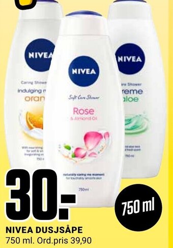 Europris Nivea dusjsåpe tilbud