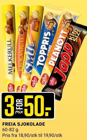 Europris Freia sjokolade tilbud