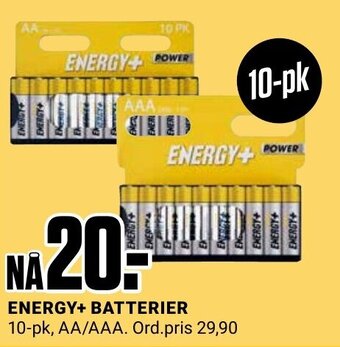 Europris Energy+ batterier tilbud