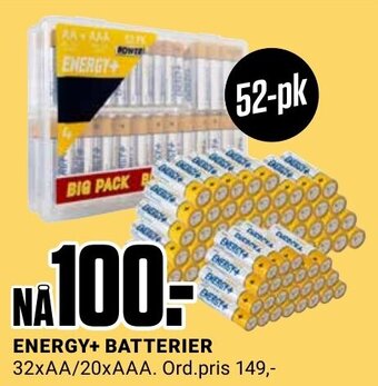 Europris Energy+ batterier tilbud