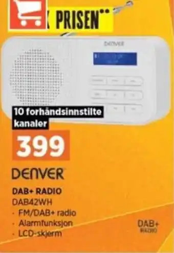 POWER DENVER dab+ radio tilbud