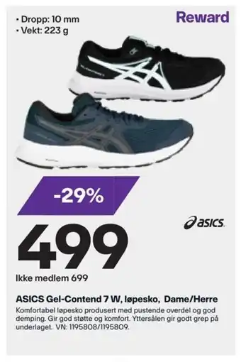 XXL Sport ASICS Gel-Contend 7 W , løpesko , Dame /Herre tilbud