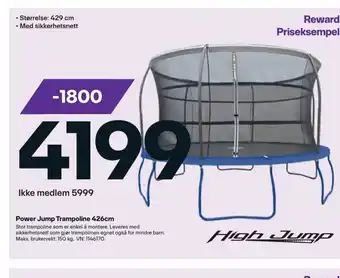 XXL Sport Power Jump Trampoline 426cm tilbud