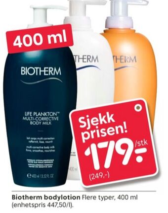 Rusta Biotherm bodylotion tilbud
