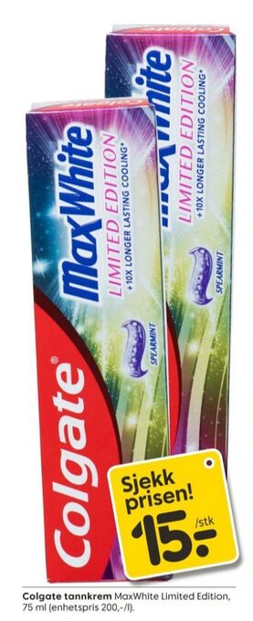 Rusta Colgate tannkrem tilbud