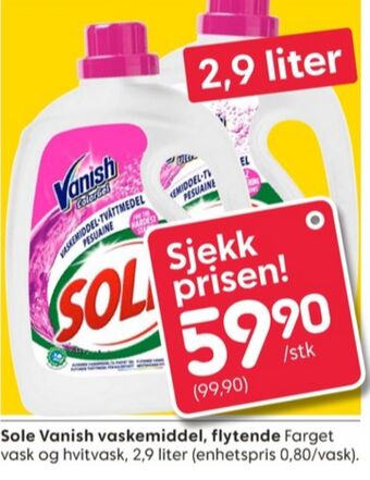 Rusta Sole vaskemiddel-flytende tilbud