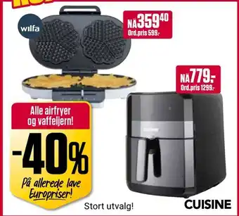 Europris Airfryer og vaffeljern tilbud