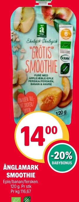 Coop Extra Änglamark Smoothie tilbud