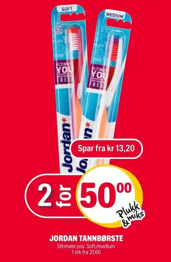 Coop Extra Jordan Tannbørste tilbud