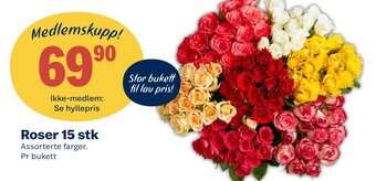 Coop Extra Roser 15 Stk tilbud