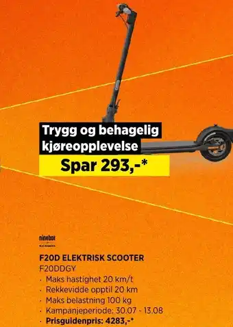 POWER F20D Elektrisk Scotter F20DDGY tilbud