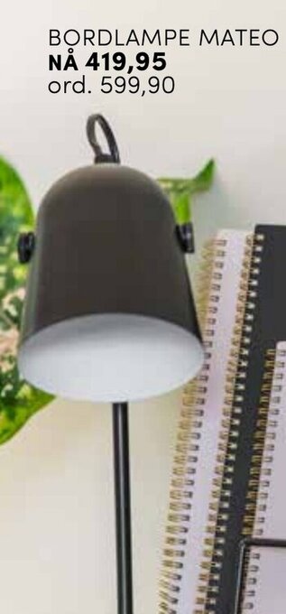 Nille Bordlampe Mateo tilbud