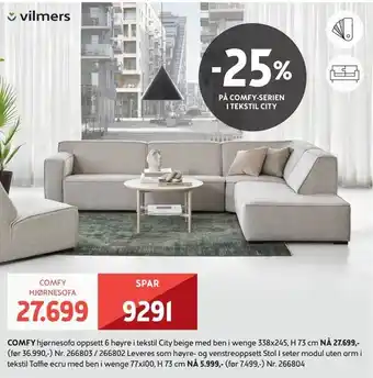 Bohus Comfy hjørnesofa oppsett 6 høyre tilbud