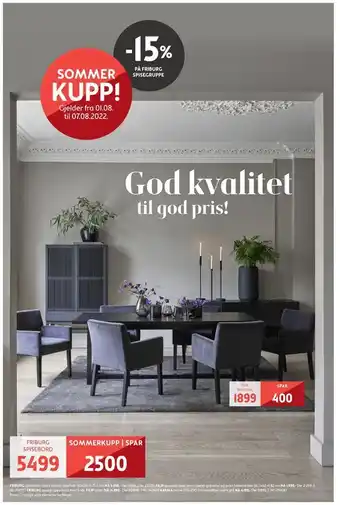 Bohus Friburg spisebord i svart lakkert askefinèr tilbud