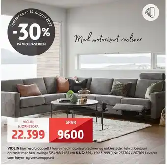 Bohus Violin hjørnesofa tilbud