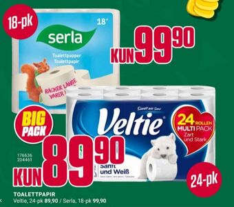 Europris Serla toalettpapir tilbud