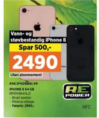 POWER Apple iphone 8 mobiltelefon tilbud