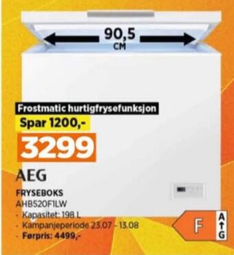 POWER Aeg fryseboks tilbud