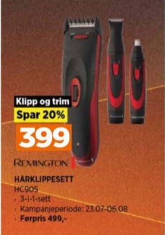 POWER Remington hårklipper tilbud