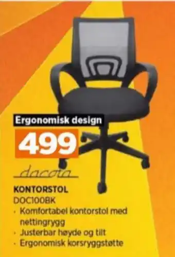 POWER Dacota kontorstol tilbud