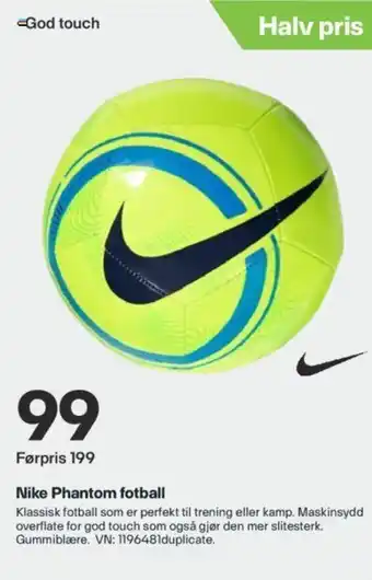 XXL Sport Nike Phantom Fotball tilbud