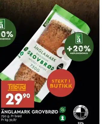 Coop Mega Änglamark Grovbrød tilbud