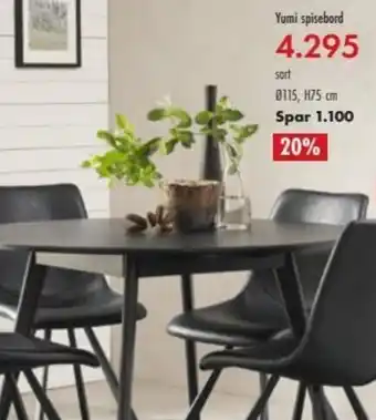 Fagmøbler Yumi Spisebord tilbud