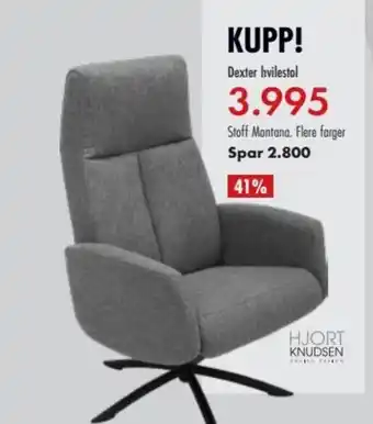 Fagmøbler Dexter Hvilestol tilbud