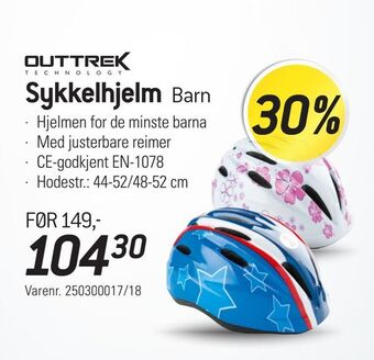 Thansen Sykkelhjelm tilbud