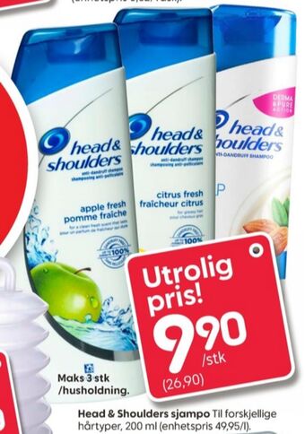 Rusta Head&shoulders shampoo tilbud