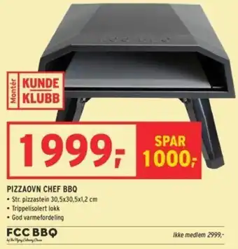 Montér Pizzaovn Chef BBQ tilbud