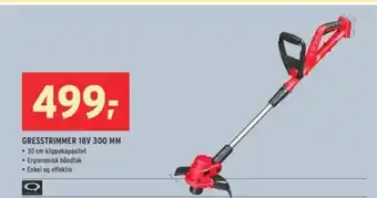 Montér Gresstrimmer 18V 300MM tilbud