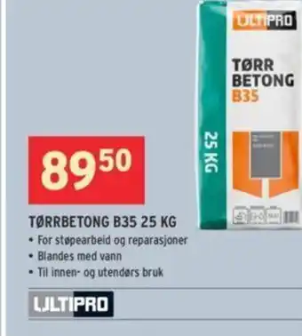 Montér Tørbetong B35 25 KG tilbud