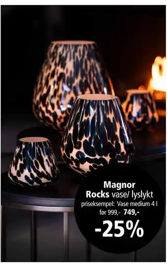 Kitch'n Magnor rocks vase/ lyslykt tilbud